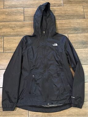 The North Face Jacket Womens Small Black Mid Length Hooded Dryvent 721578